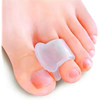 Sumiwish Separadores de dedos- 10 unidades de correctores de juanetes- separadores de dedos de gel (1ª-2ª punta)- ideal…